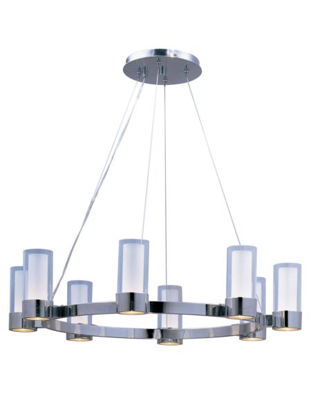 Silo 8-Light Clear/Frosted Glass Chandelier