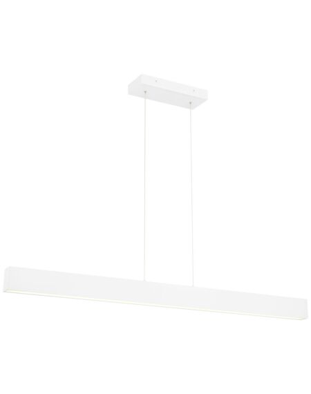 Form 1-Light LED Linear Pendant in Matte White