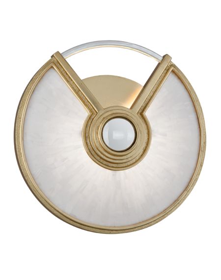  Venturi Wall Sconce in Gold Leaf With Polished Stainless