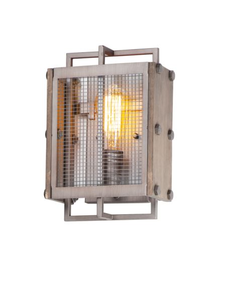  Outland Wall Sconce in Barn Wood and Weathered Zinc