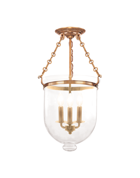 Hampton Ceiling Light in Aged Brass
