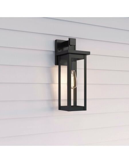 Barkeley 1-Light Outdoor Wall Sconce in Powder Coated Black