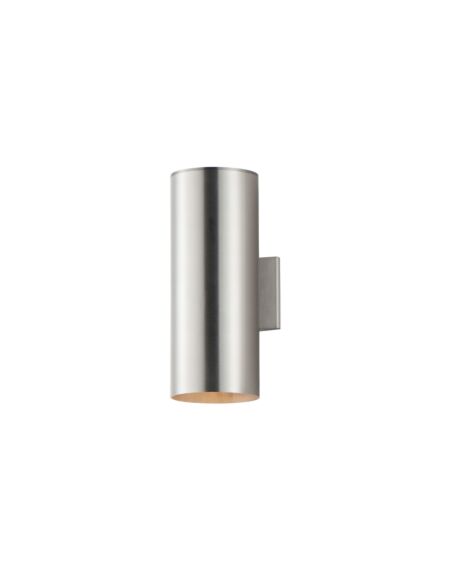 Outpost 2-Light Outdoor Wall Lantern in Brushed Aluminum