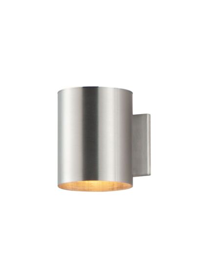 Outpost 1-Light Outdoor Wall Lantern in Brushed Aluminum
