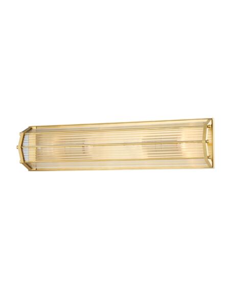 Wembley 4-Light Wall Sconce in Aged Brass