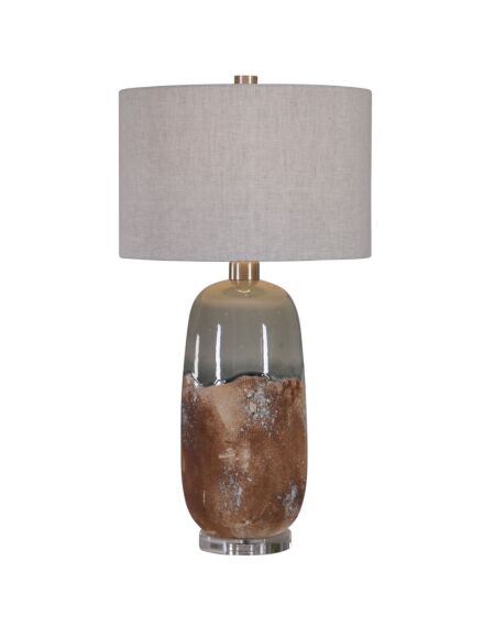 Maggie 1-Light Table Lamp in Brushed Nickel