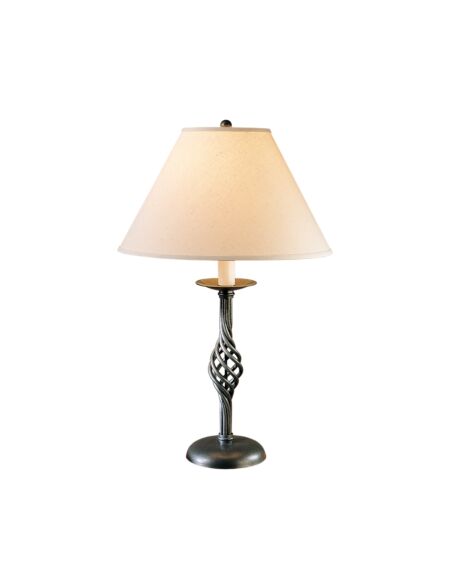 Hubbardton Forge 26 Twist Basket Table Lamp in Natural Iron