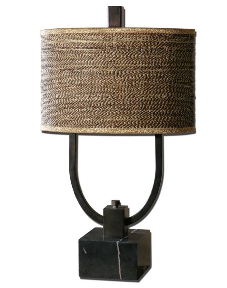 Stabina 2-Light Table Lamp in Rustic Bronze