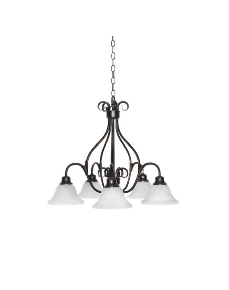 Pacific 5-Light Marble Glass Chandelier