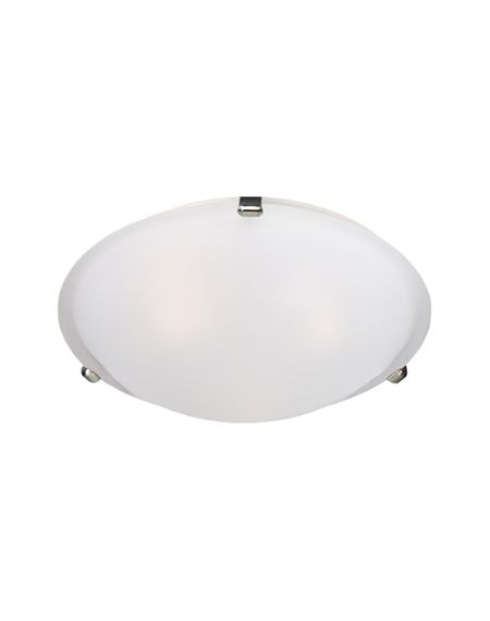  Malaga Frosted Glass Ceiling Light in Satin Nickel