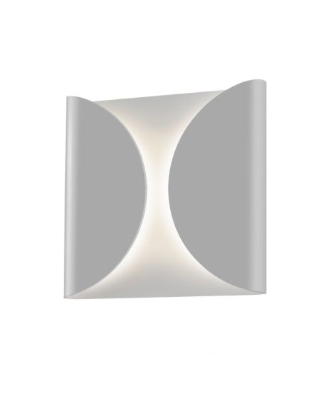 Sonneman Folds 8 Inch LED Wall Sconce in Textured Gray
