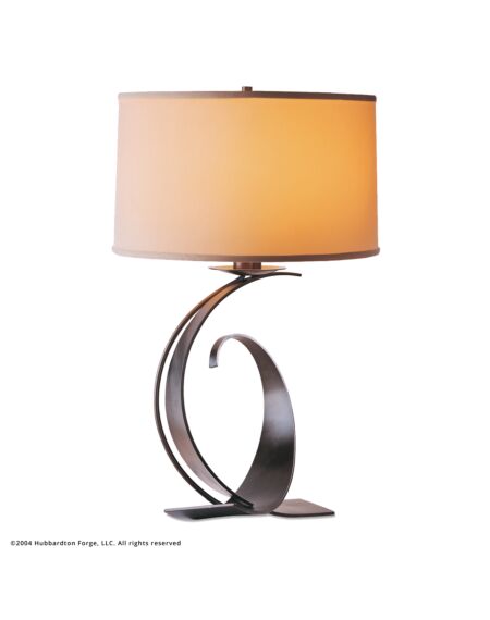 Hubbardton Forge 29 Fullered Impressions Large Table Lamp in Dark Smoke