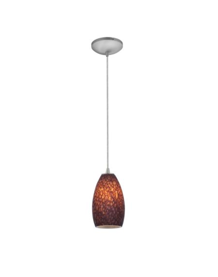 Champagne Brown Stone Corded Pendant Light