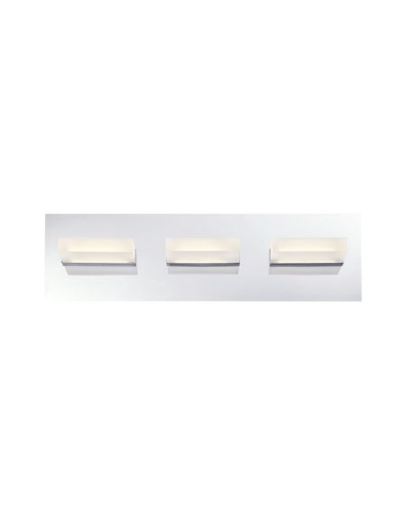 Eurofase Olson 3-Light Bathroom Vanity Light in Chrome