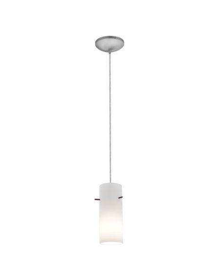 Access Cylinder Pendant Light in Brushed Steel