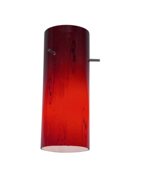 Glass`n Glass Cylinder Red Sky Corded Pendant Light
