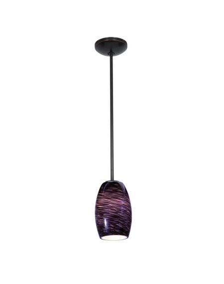 Chianti Purple Swirl Stem Pendant Light