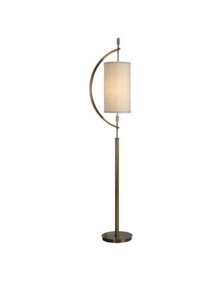 Balaour 1-Light Floor Lamp in Antique Brass