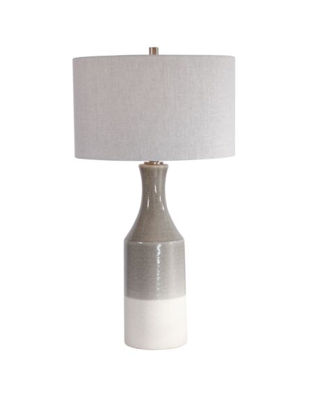 Savin 1-Light Table Lamp in Glossy Warm Gray Glaze