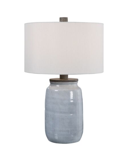 Dimitri 1-Light Table Lamp in Aged Charcoal Stained