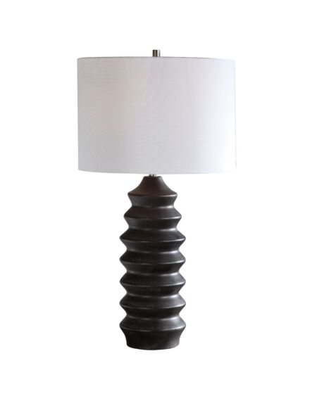 Mendocino 1-Light Table Lamp in Rustic Black