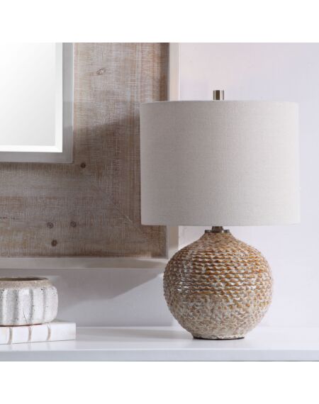 Lagos 1-Light Table Lamp in Brushed Brass