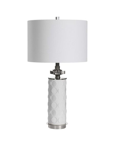 Calia 1-Light Table Lamp in Polished Nickel