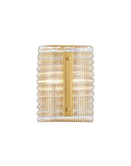 Athens 2-Light Wall Sconce in Aged Brass