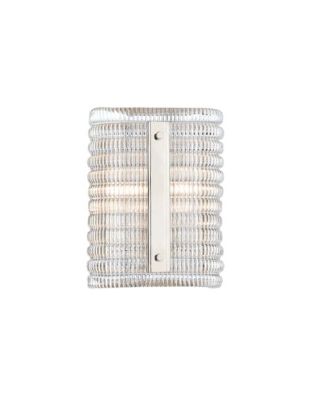 Athens 2-Light Wall Sconce in Polished Nickel