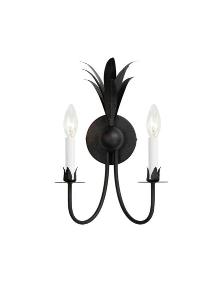 Paloma 2-Light Wall Sconce in Anthracite