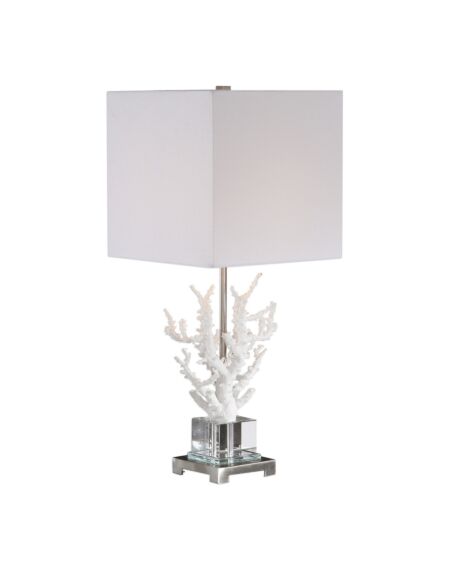 Corallo 1-Light Table Lamp in Polished Nickel