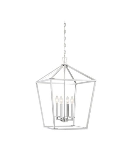 Savoy House Townsend 4 Light Pendant in Polished Nickel