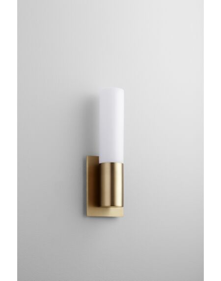 Magneta 1-Light LED Wall Sconce in Aged Brass