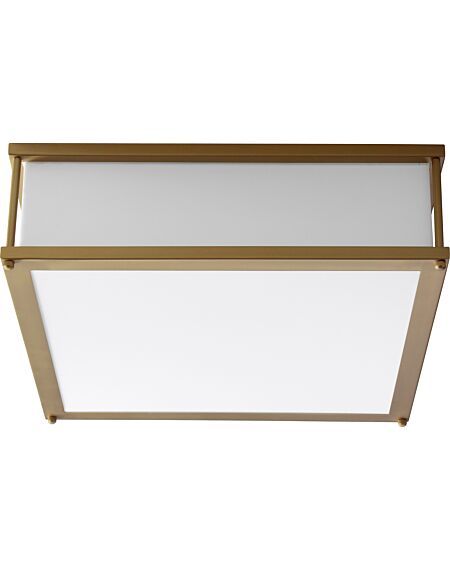 Modulo 2-Light LED Ceiling Mount in Aged Brass