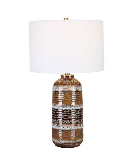 Roan 1-Light Table Lamp in Antique Brass