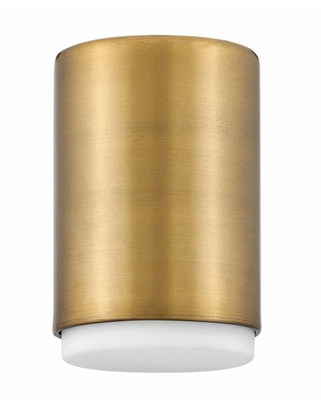 Hinkley Cedric 1-Light Flush Mount Ceiling Light In Lacquered Brass