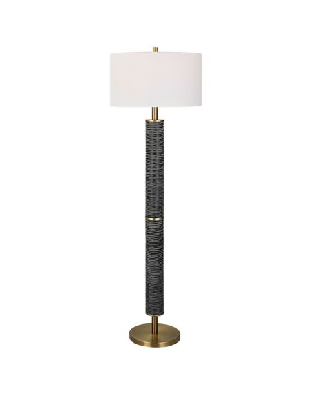 Summit 1-Light Floor Lamp in Antique Brass