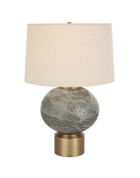 Uttermost 1-Light Lunia Gray Glass Table Lamp