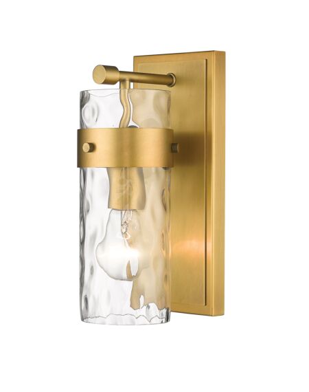 Z-Lite Fontaine 1-Light Bathroom Vanity Light In Rubbed Brass