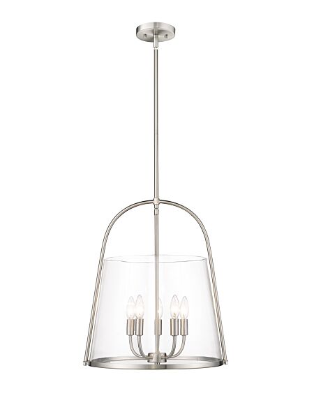 Archis 5-Light Pendant in Brushed Nickel