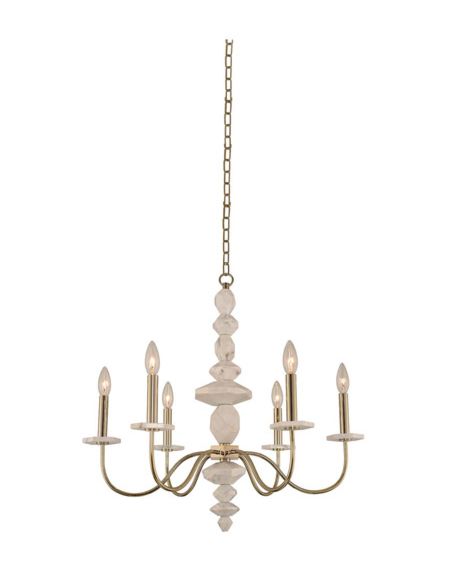  Carrara Rustic Chandelier in Champagne Gold