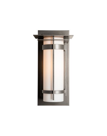 Hubbardton Forge 16 Banded with Top Plate Outdoor Sconce in Natural Iron