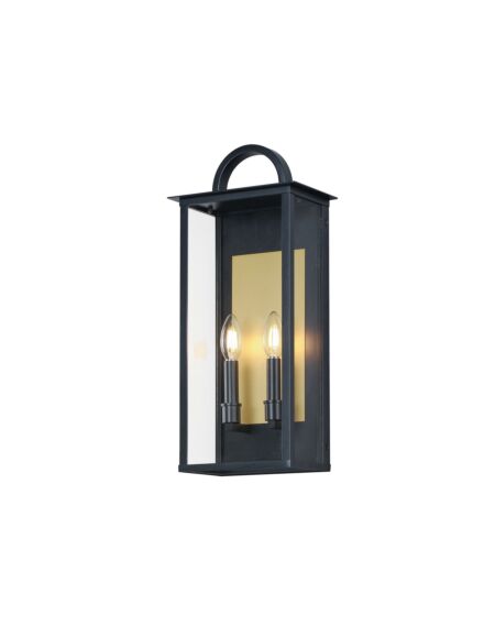 Manchester 2-Light Outdoor Wall Sconce in Black
