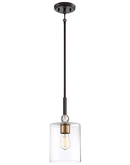 Minka Lavery Studio 5 Pendant Light in Painted Bronze with Natural Brush