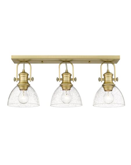 Hines 3-Light Semi-Flush Mount in Brushed Champagne Bronze