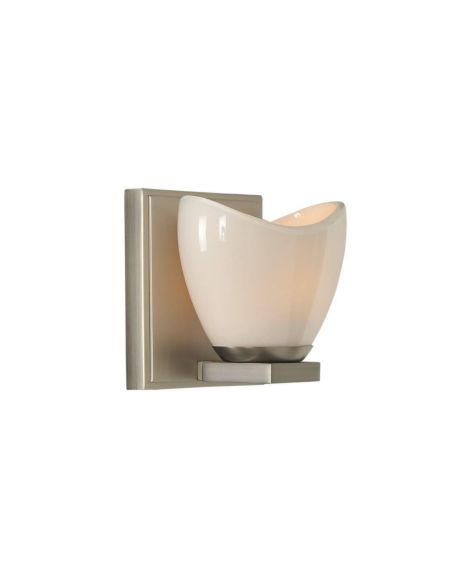 Kalco Vero 6 Inch Bathroom Vanity Light in Satin Nickel