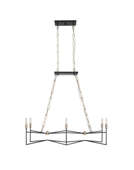  Bodie Linear Pendant in Havana Gold with Carbon