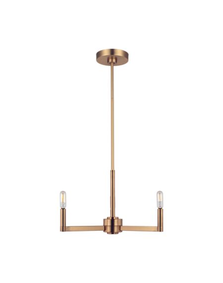 Fullton 3-Light LED Chandelier in Satin Brass