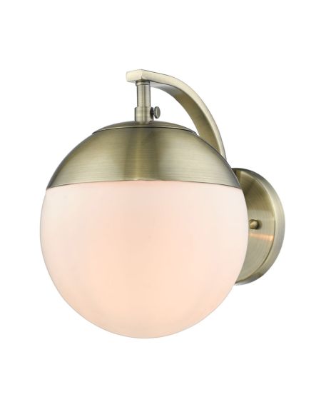 Golden Dixon 10 Inch Wall Sconce in Aged Brass