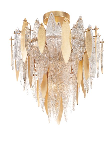  Majestic Ceiling Light in Gold Leaf